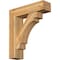 Ekena Millwork Merced Block Rough Sawn Bracket w/ Offset Brace, Western Red Cedar, 8"W x 30"D x 34"H BKT0806X30X34MRC05RWR - alternate 1